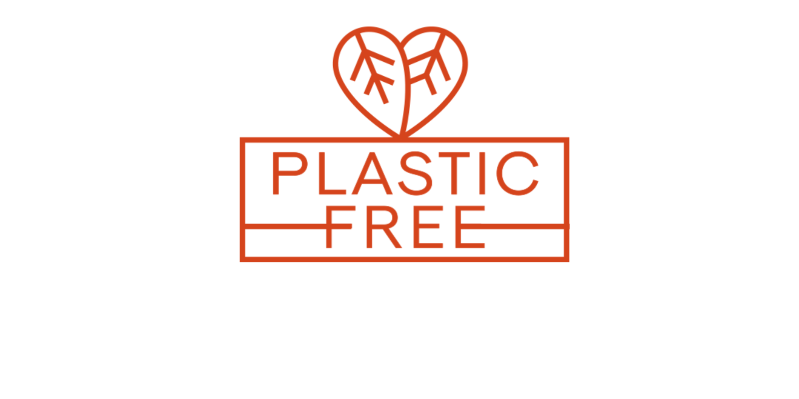 &Better's 'Plastic-Free' logo, indicating the brand's commitment to sustainability and eco-friendly practices by using plastic-free packaging for their personal care products